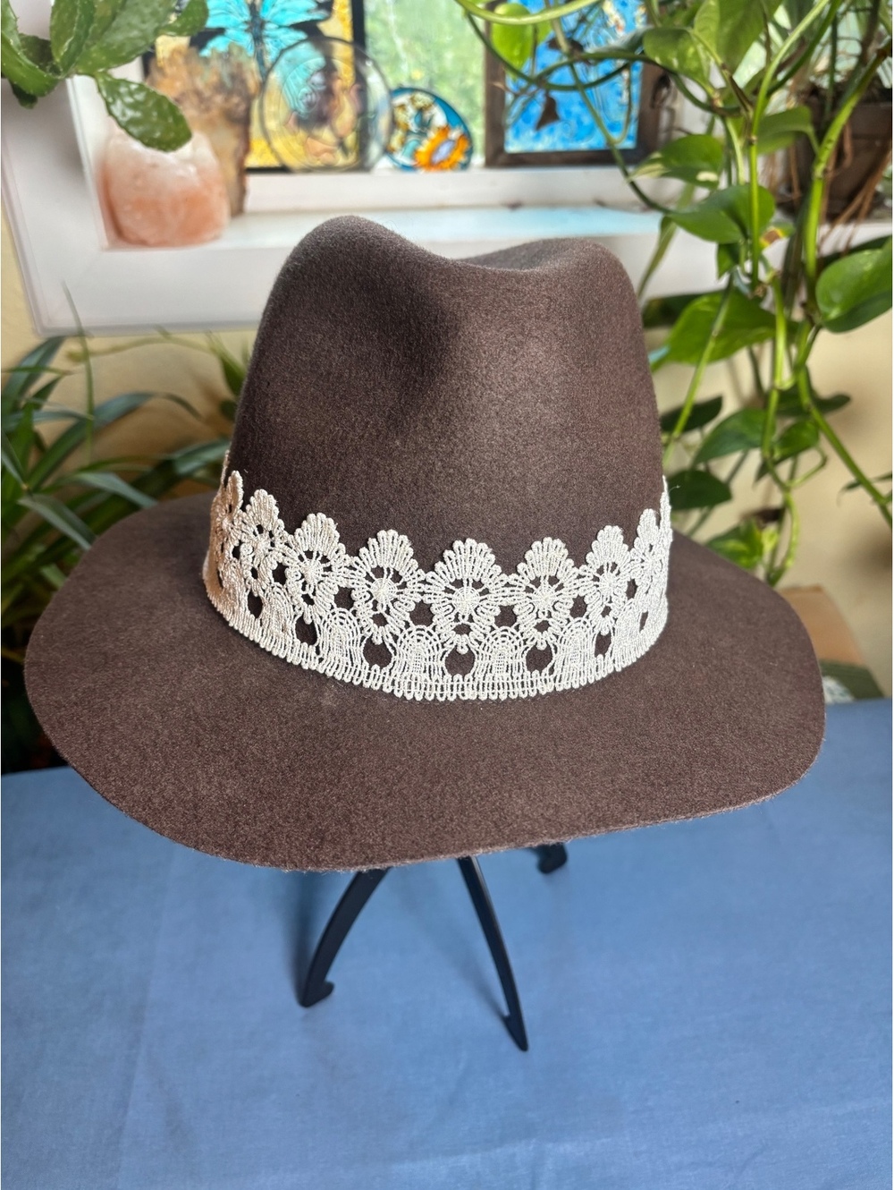 Sundance Mountain Hat 100% Wool Hat Brown Western Winter Wear Adjustable